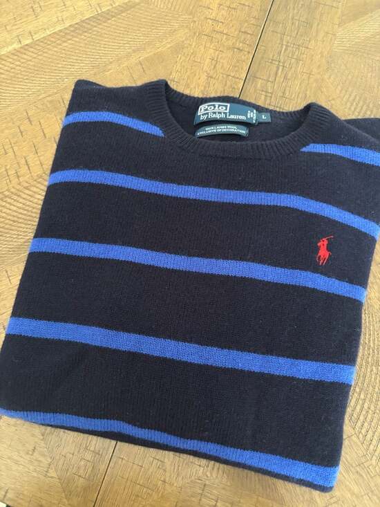 Polo Ralph Lauren Other - Polo Ralph Lauren Men's Crewneck Striped 100% Lambs Wool Sweater